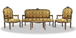 Casa Padrino Salon Baroque Ensemble avec banc 2 chaises et table - style antique Casa Padrino Salon Baroque Ensemble avec banc 2 chaises et table - style antique