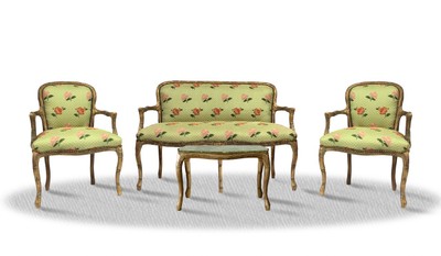 Casa Padrino Barock Salon Set Vintage Gold Hellgrün - Antik Stil Casa Padrino Barock Salon Set Vintage Gold Hellgrün - Antik Stil
