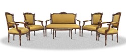 Casa Padrino barroco Salón de ajuste en banco 4 sillas y mesa - Barroco Salon Muebles Casa Padrino barroco Salón de ajuste en banco 4 sillas y mesa - Barroco Salon Muebles