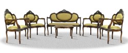 Casa Padrino barocco Salon Set banco 4 sedie e tavolo - Barocco mobilia del salone Casa Padrino barocco Salon Set banco 4 sedie e tavolo - Barocco mobilia del salone
