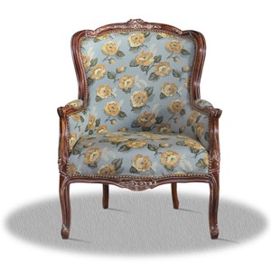 Casa Padrino Barock Sessel mit Blumenmuster - Hotel Kollektion, braun / hellblau - 70 x 65 x 100 cm Casa Padrino Barock Sessel mit Blumenmuster - Hotel Kollektion, braun / hellblau - 70 x 65 x 100 cm