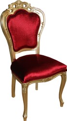 Comedor de lujo Casa Padrino barroco Establecer Burdeos / oro - mesa + 6 sillas - muebles de estilo antiguo - calidades de lujo - Edición Limitada