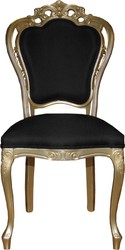 Casa Padrino barroco comedor de lujo situado Negro / oro - Barroco comedor mesa + 6 sillas - calidades de lujo - Edición Limitada Casa Padrino barroco comedor de lujo situado Negro / oro - Barroco comedor mesa + 6 sillas - calidades de lujo - Edición Limitada