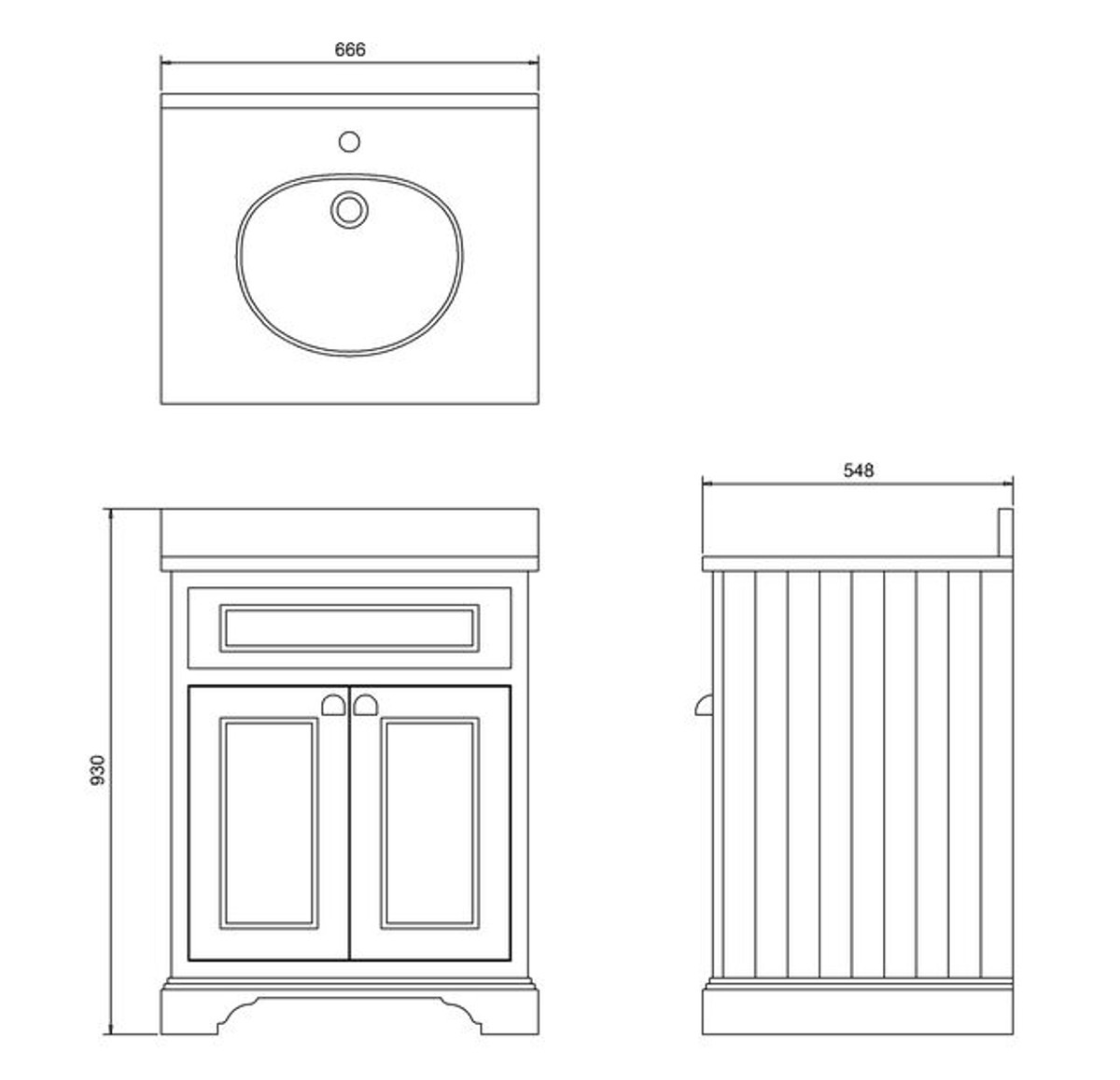 Casa Padrino Luxus Waschschrank / Waschtisch mit Marmorplatte und 2 Türen 67 x 55 x H. 93 cm 