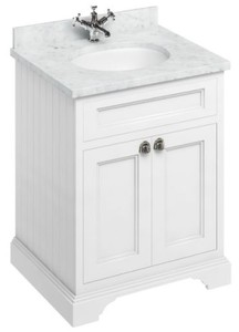 Casa Padrino Luxus Waschschrank / Waschtisch mit Marmorplatte und 2 Türen 67 x 55 x H. 93 cm 