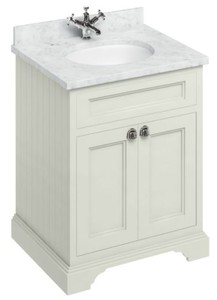Casa Padrino Luxus Waschschrank / Waschtisch mit Marmorplatte und 2 Türen 67 x 55 x H. 93 cm 
