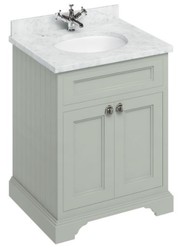 Casa Padrino luxury washing cabinet / washbasin with marble top and 2 doors 67 x 55 x H. 93 cm