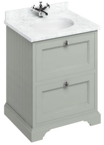 Casa Padrino washing cabinet / washbasin with marble top and 2 drawers - Luxury Edition
