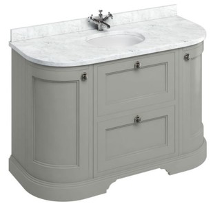Casa Padrino washing cabinet / washbasin with marble top doors and drawers 134 x 55 x H. 93 cm