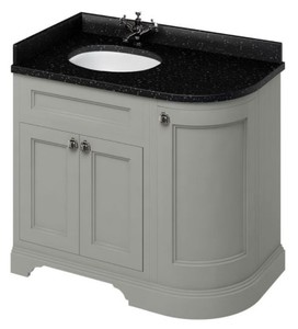 Casa Padrino washing cabinet / washbasin with granite top and 3 doors 98 x 55 x H. 93 cm