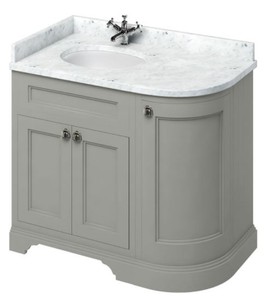 Casa Padrino washing cabinet / washbasin with marble top and 3 doors  - Antique Style Furniture