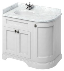 Casa Padrino Mueble de Lavabo Estilo Art Nouveau con Encimera de Mármol y 3 Puertas, 98 x 55 x 93 cm
