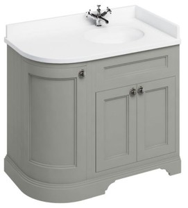 Casa Padrino washing cabinet with marble top and 3 doors  - Art Nouveau Washbasin