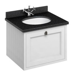 Casa Padrino Mueble de Lavabo Suspendido de Lujo Estilo Art Nouveau con Encimera de Granito y Cajón 66 x 55 x 59 cm