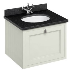 Casa Padrino Luxus Hänge-Waschschrank / Waschtisch mit Granitplatte und Schublade - Jugendstil Design