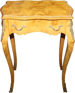 Casa Padrino Barock Beistelltisch Modell Mahagoni hellbraun 59 x 73 cm - Barock Telefontisch