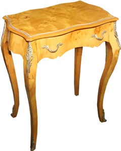 Modello da tavolo Casa Padrino barocco mogano chiaro marrone 59 x 73 cm - tavolo del telefono barocco