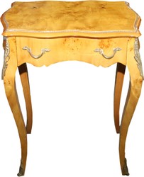 Casa Padrino barroco modelo de mesa de caoba de color marrón claro 59 x 73 cm - mesa del teléfono barroco