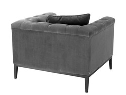 Casa Padrino Fauteuil de luxe gris - Meubles de salon
