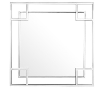 Casa Padrino Designer Wandspiegel Silber 90 x H. 90 cm - Luxus Spiegel