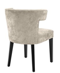 Casa Padrino chaise à manger de luxe gris noir - Mobilier design