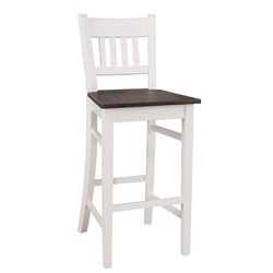 Casa Padrino Bar Chair Solid Wood - Shabby Chic Country House Style Bar Stool Casa Padrino Bar Chair Solid Wood - Shabby Chic Country House Style Bar Stool