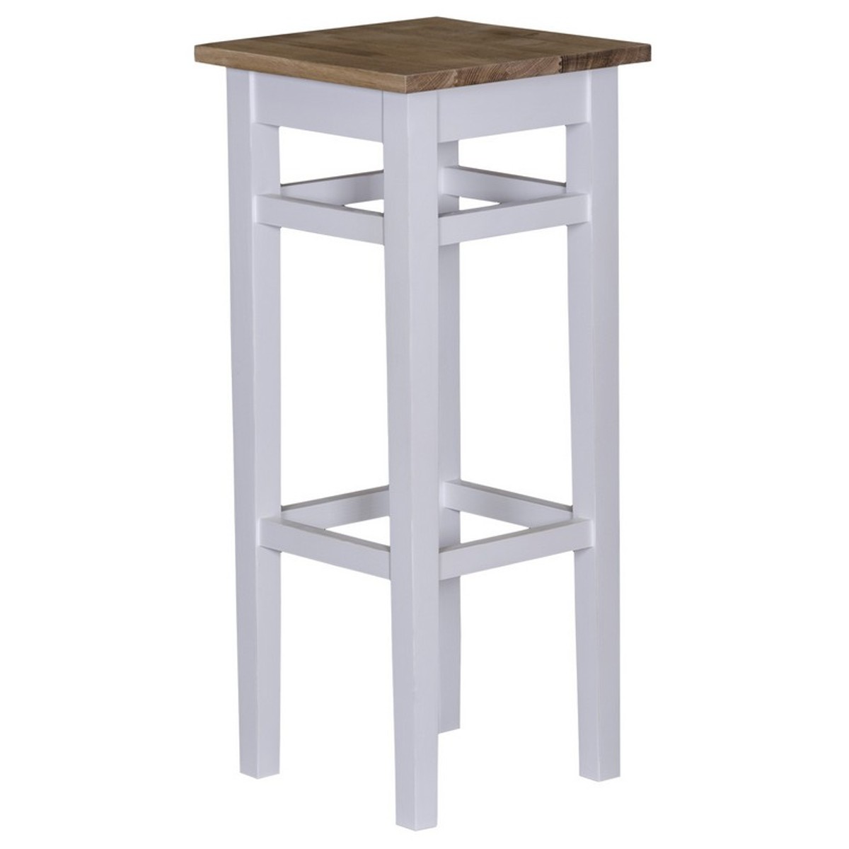 Casa Padrino Landhaus Stil Bar Hocker Massivholz - Shabby Chic Landhaus Stil Barhocker Bar Stuhl