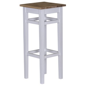 Casa Padrino Landhaus Stil Bar Hocker Massivholz - Shabby Chic Landhaus Stil Barhocker Bar Stuhl
