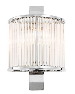 Casa Padrino Luxus Wandleuchte Silber 20,5 x 12 x H. 30 cm - Designer Wandlampe