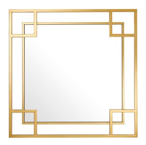 Casa Padrino Designer Wandspiegel Gold 90 x H. 90 cm - Luxus Spiegel