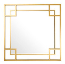 Casa Padrino Designer Wandspiegel Gold 90 x H. 90 cm - Luxus Spiegel