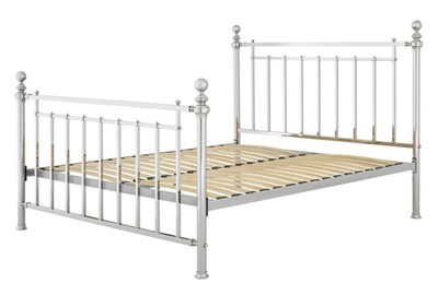 Casa Padrino lit de luxe en argent 186,5 x 225 x H. 145 cm - Mobilier design