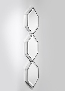 Casa Padrino Designer Spiegel Silber 25 x H. 110 cm - Luxus Wandspiegel