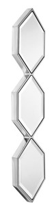Casa Padrino Designer Spiegel Silber 25 x H. 110 cm - Luxus Wandspiegel