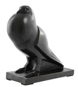 Casa Padrino de bronce de lujo paloma escultura en la base - figura de pájaro - elegante y suntuosamente
