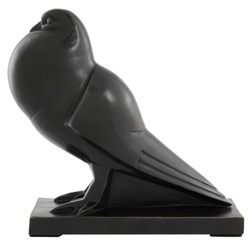 Casa Padrino Luxury bronze dove sculpture on pedestal - figure bird - precious & sumptuous