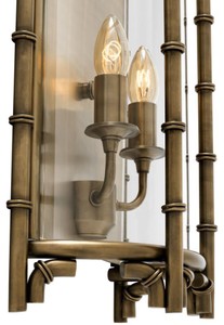 Casa Padrino Luxus Wandleuchte Antik Messing 30,5 x 15 x H. 52,5 cm - Limited Edition