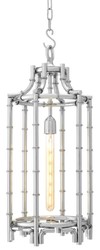 Casa Padrino lumière pendentif concepteur / lanterne argent 30,5 x H. 69,5 cm - lampe suspendue de luxe