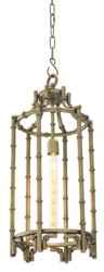 Casa Padrino Designer Hängeleuchte / Laterne Antik Messing 30,5 x H. 69,5 cm - Luxus Hängelampe