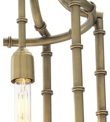 Casa Padrino Designer Hängeleuchte / Laterne Antik Messing 30,5 x H. 69,5 cm - Luxus Hängelampe