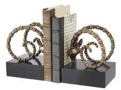 Casa Padrino designer bookend set of 2 antique brass black - luxury hotel decorations