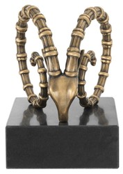 Casa Padrino designer bookend set of 2 antique brass black - luxury hotel decorations