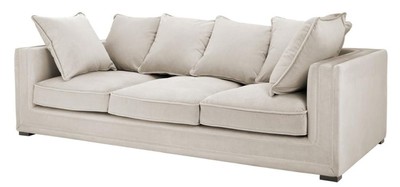 Casa Padrino de diseño de lujo de 3 plazas gris - muebles del hotel de lujo