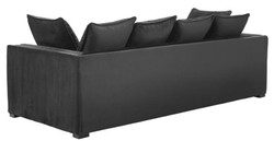 Casa Padrino design di lusso divano 3 nero - mobili di hotel di lusso