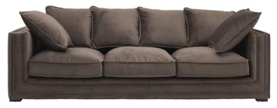 Casa Padrino Luxus Designer 3er Sofa Braun - Luxus Hotel Möbel