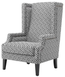 Casa Padrino designer armchair black / white - luxury armchair