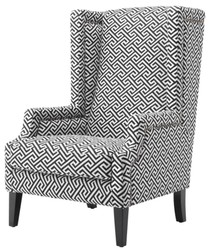 Sillón de diseño Casa Padrino negro / blanco - oídos butaca de lujo