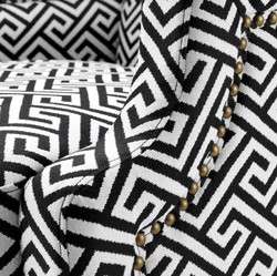 Sillón de diseño Casa Padrino negro / blanco - oídos butaca de lujo