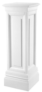 Casa Padrino pilastro progettista di mogano bianco 33 x 33 x H. 100 cm - tavolino di lusso