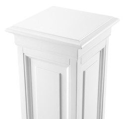 Casa Padrino pilastro progettista di mogano bianco 33 x 33 x H. 100 cm - tavolino di lusso